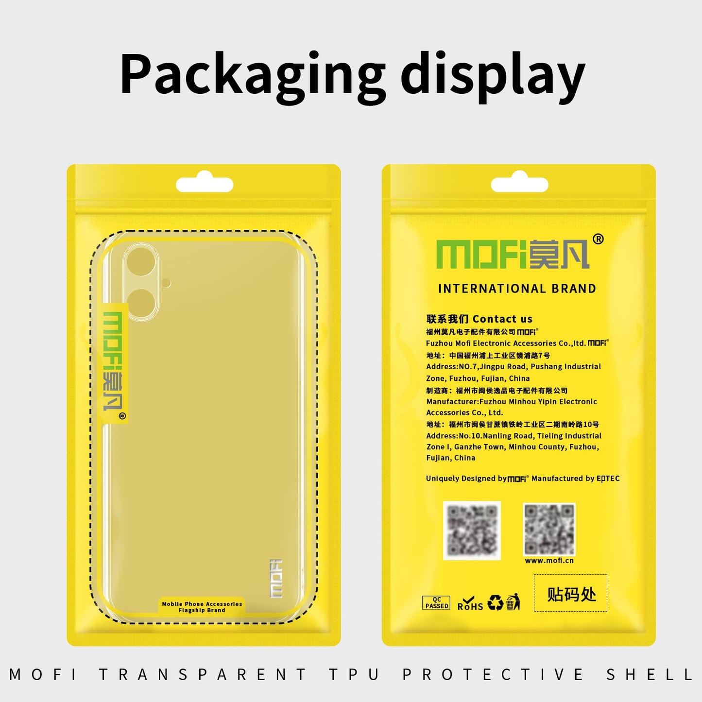 For Samsung Galaxy M06 5G / Galaxy F06 5G Clear Phone Case MOFI Ultra-Thin TPU Phone Back Cover - Transparent