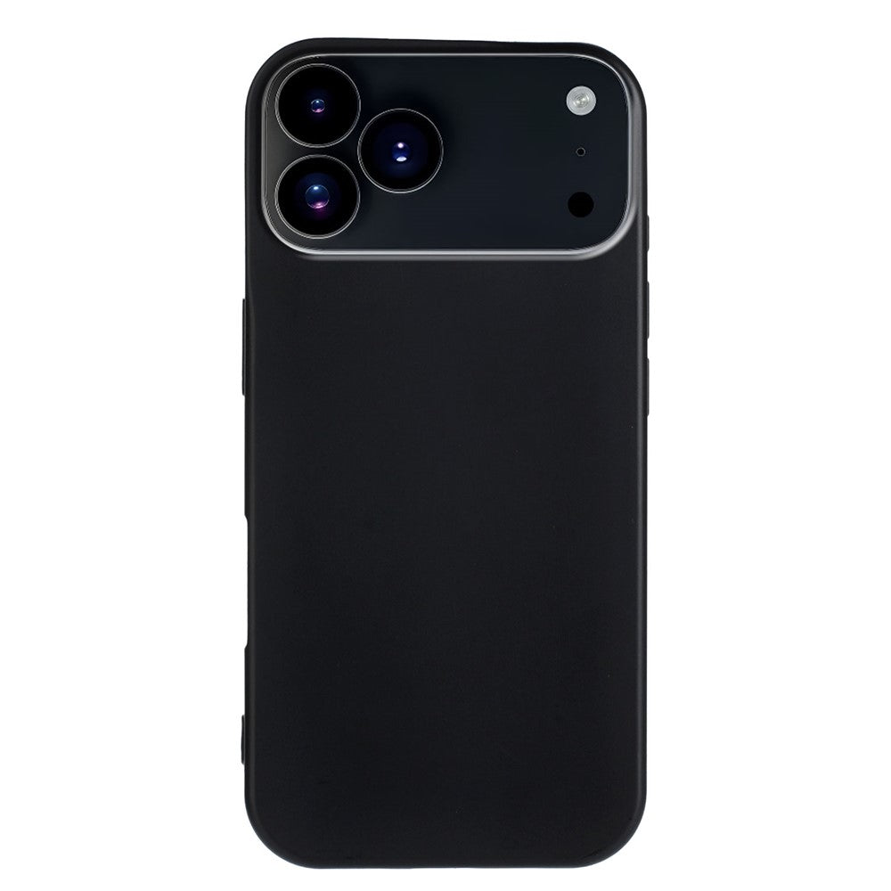 For iPhone 17 Pro Max TPU Case Soft Matte Anti-fingerprint Phone Back Cover - Black