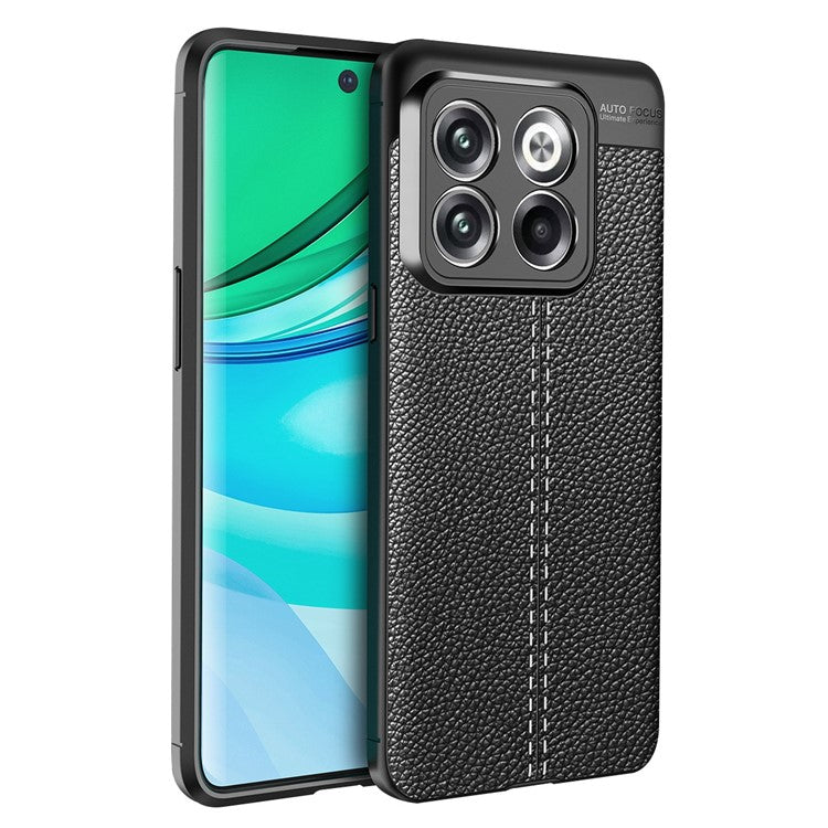 For OnePlus Ace Pro 5G / 10T 5G Litchi Texture Anti-dust Phone Case Shell Shock-Absorption TPU Cover - Black
