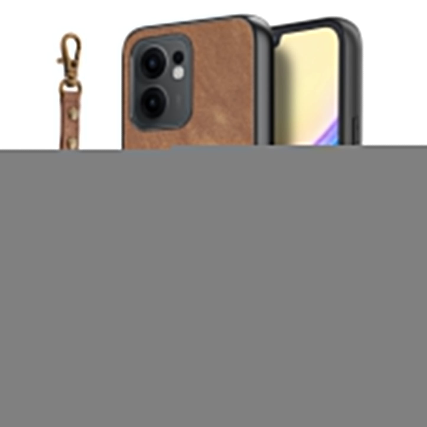 For Oppo Reno13 F 5G Case with Card Holder Kickstand Leather Phone Back Cover - Brown