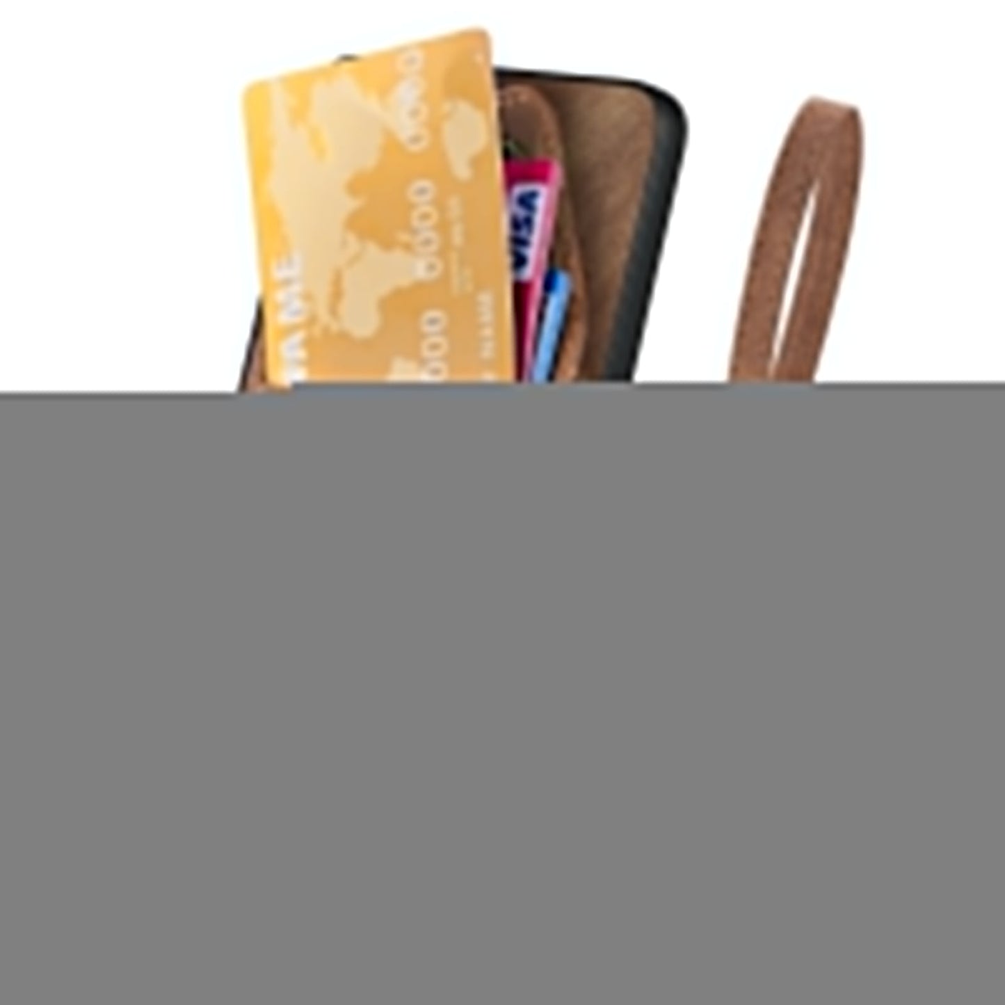 For Oppo Reno13 F 5G Case with Card Holder Kickstand Leather Phone Back Cover - Brown