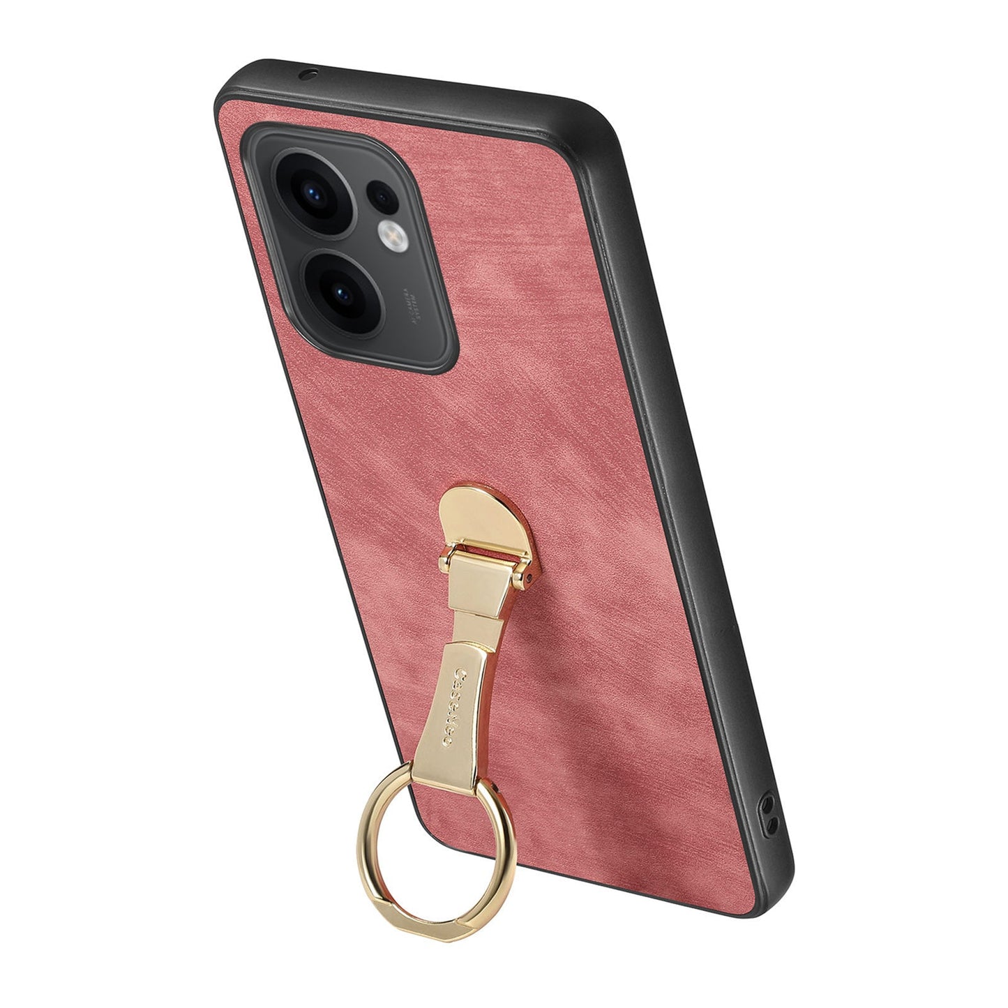 CASENEO D22 For Oppo Reno13 F 5G Case Folding Kickstand Retro Leather Back Phone Cover - Pink