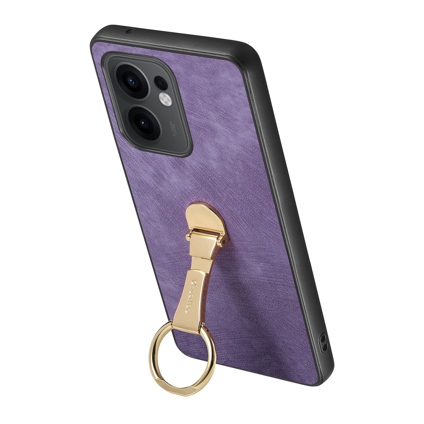 CASENEO D22 For Oppo Reno13 F 5G Case Folding Kickstand Retro Leather Back Phone Cover - Purple