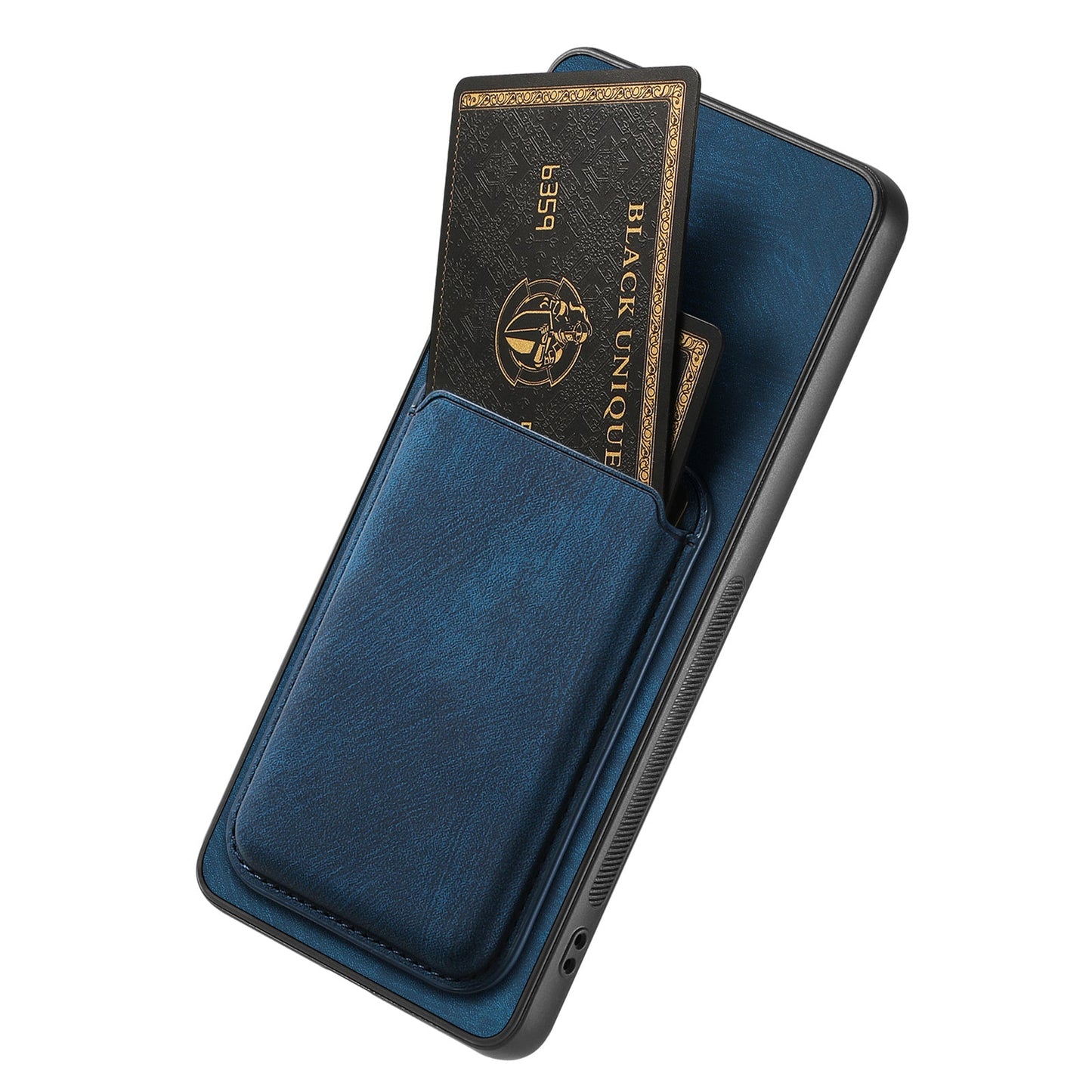 For Oppo Reno13 F 5G Case Compatible with MagSafe Leather Back Cover with Detachable Card Holder - Blue