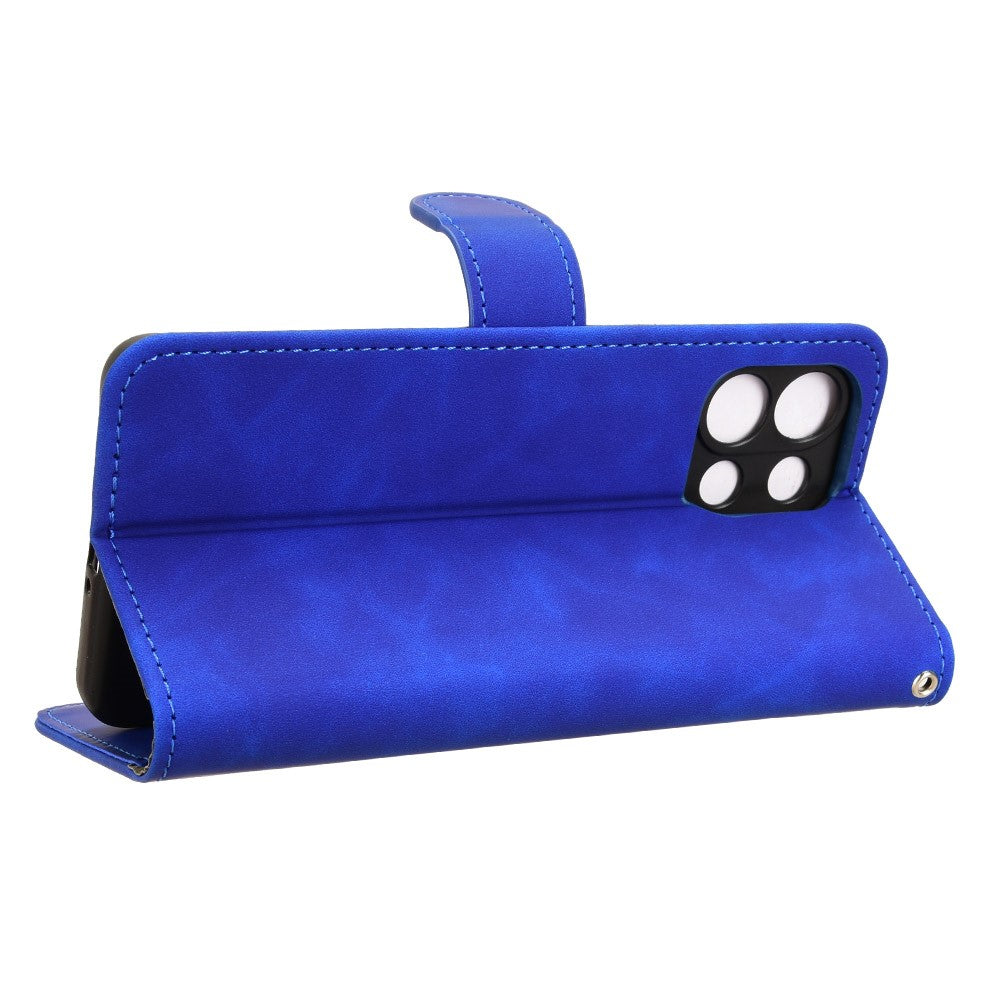 Leather Case For Oppo K13 5G / K13x / K12s (China) Skin Feel Anti Drop Wallet Flip Phone Cover - Blue