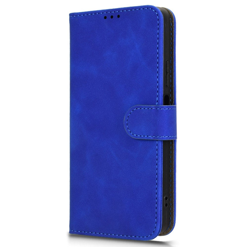 Leather Case For Oppo K13 5G / K13x / K12s (China) Skin Feel Anti Drop Wallet Flip Phone Cover - Blue