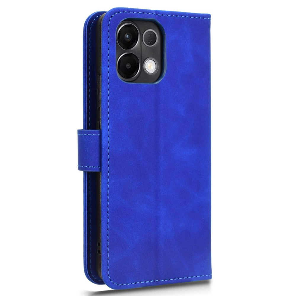 Leather Case For Oppo K13 5G / K13x / K12s (China) Skin Feel Anti Drop Wallet Flip Phone Cover - Blue