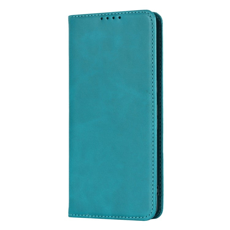 Calf Texture PU Leather Case for Google Pixel 7 Pro 5G, Magnetic Auto Closing Phone Stand Wallet Cover - Sky Blue