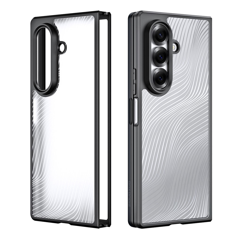 For Samsung Galaxy Z Fold7 5G Case DUX DUCIS Aimo Series TPU+PC Matte Drop-proof Phone Cover (REACH Certification) - Black