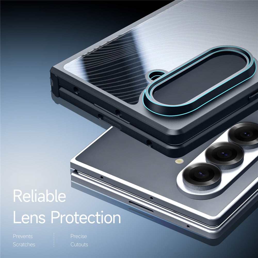 For Samsung Galaxy Z Fold7 5G Case DUX DUCIS Aimo Series TPU+PC Matte Drop-proof Phone Cover (REACH Certification) - Black