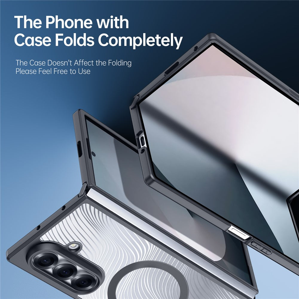 For Samsung Galaxy Z Fold7 5G Case DUX DUCIS Aimo Series Compatible with MagSafe PC+TPU Slim Cover (REACH Certification) - Black