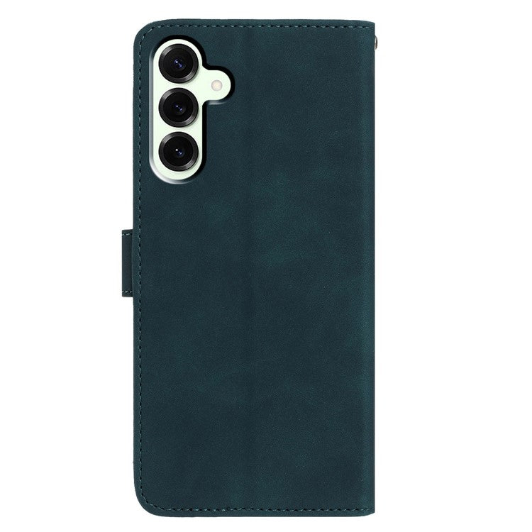 For Samsung Galaxy M16 5G / F16 5G Case Butterfly Flower Imprinted PU Leather Wallet Stand Phone Cover - Green
