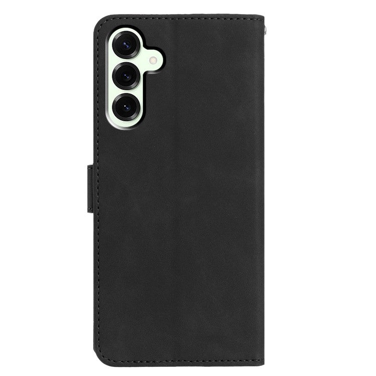 For Samsung Galaxy M16 5G / F16 5G Case Butterfly Flower Imprinted PU Leather Wallet Stand Phone Cover - Black