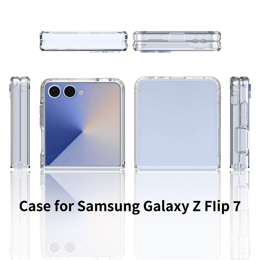For Samsung Galaxy Z Flip7 5G Case TPU + Acrylic Clear Phone Cover, Integrated Design