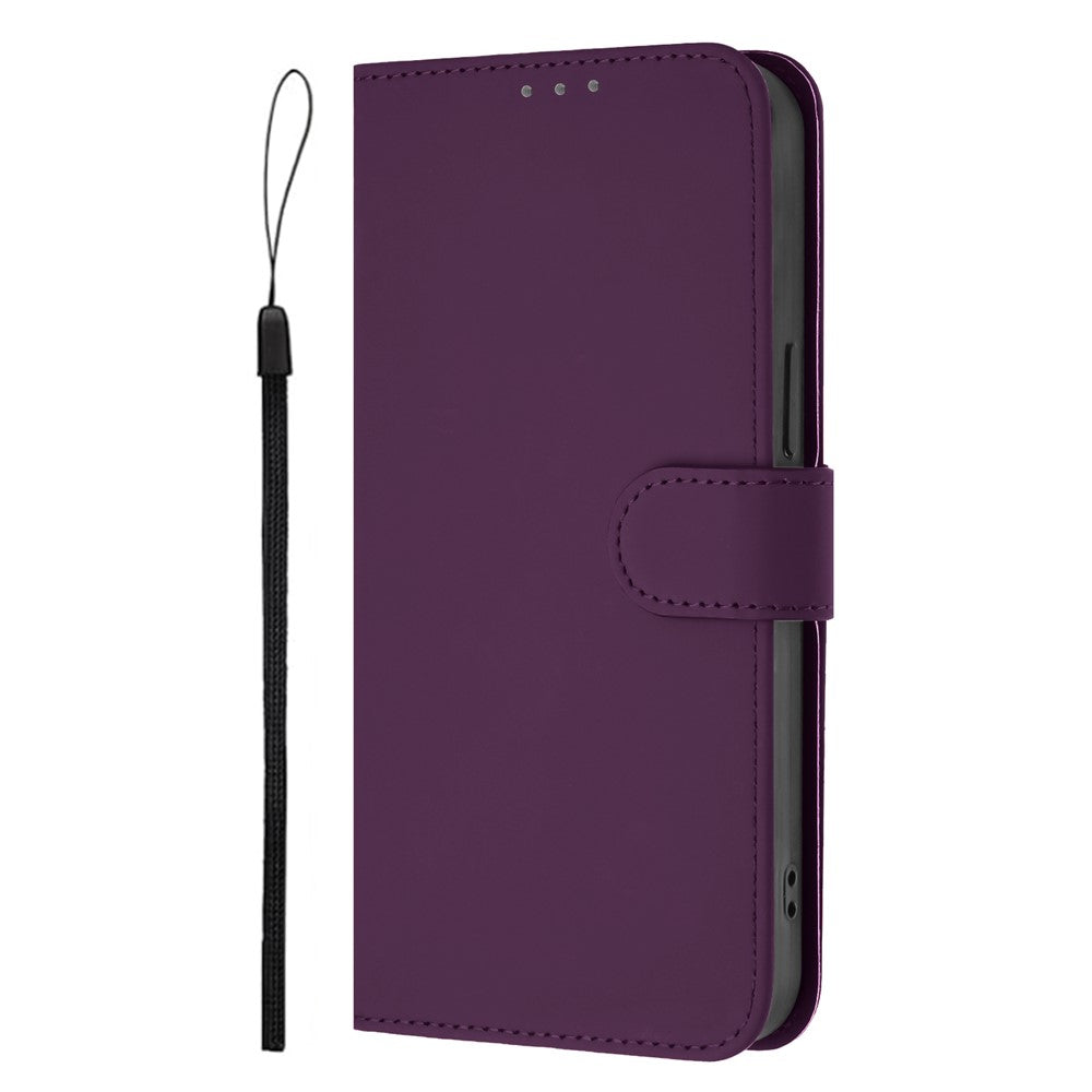 For Oppo K13 5G Case Solid Color Wallet Leather Phone Cover with Strap - Voilet