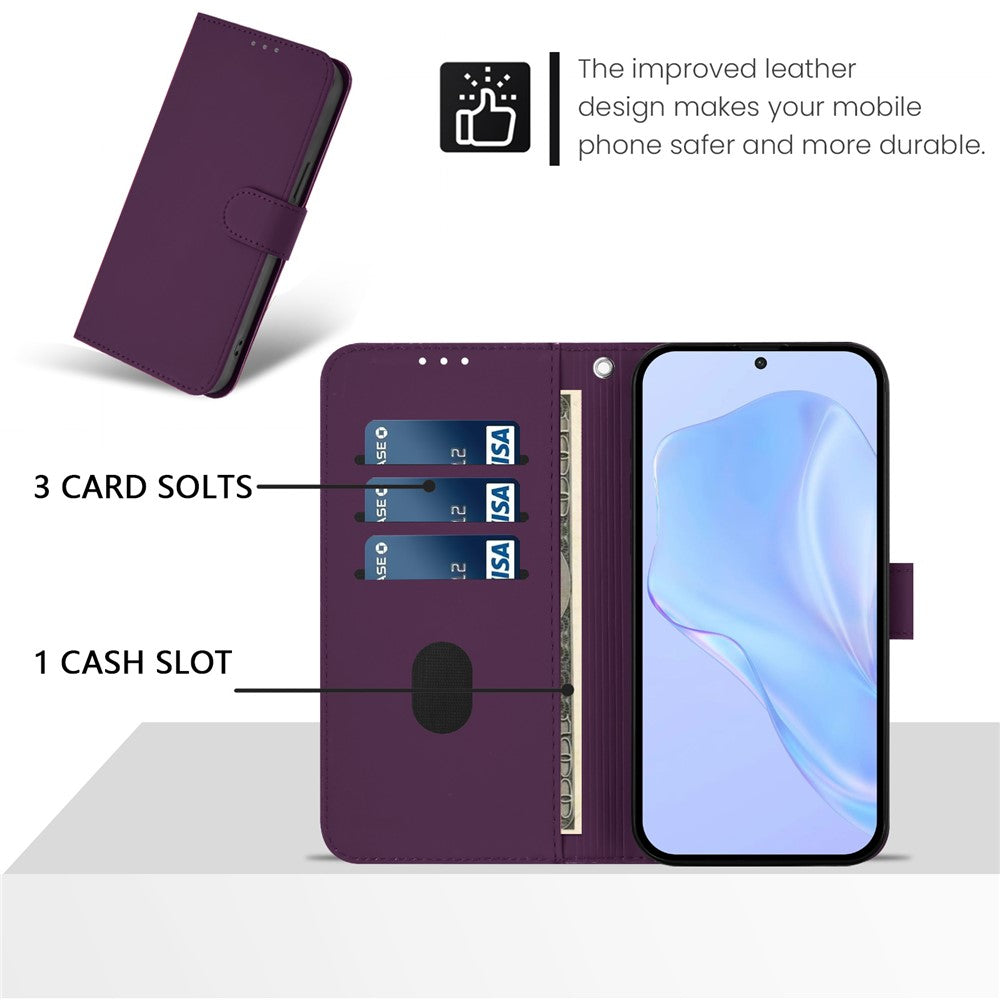 For Oppo K13 5G Case Solid Color Wallet Leather Phone Cover with Strap - Voilet