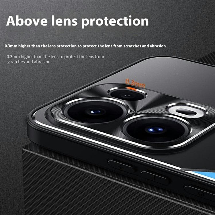 For Oppo Reno13 Pro 5G Case Aluminum Alloy + TPU Shockproof Phone Cover - Red