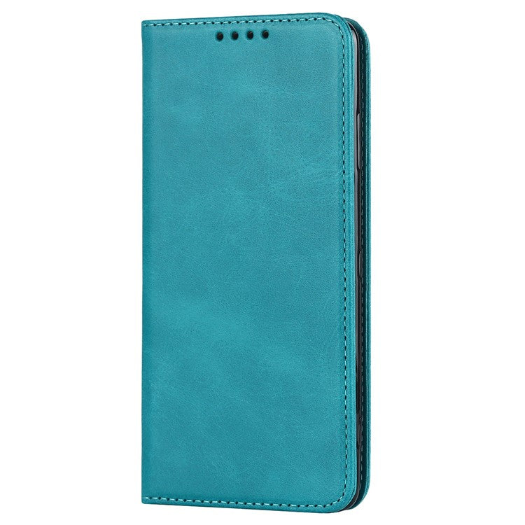 Calf Texture PU Leather Case for Sony Xperia XZ3, Stand Wallet Design Magnetic Auto Closing Phone Drop-proof Cover - Sky Blue