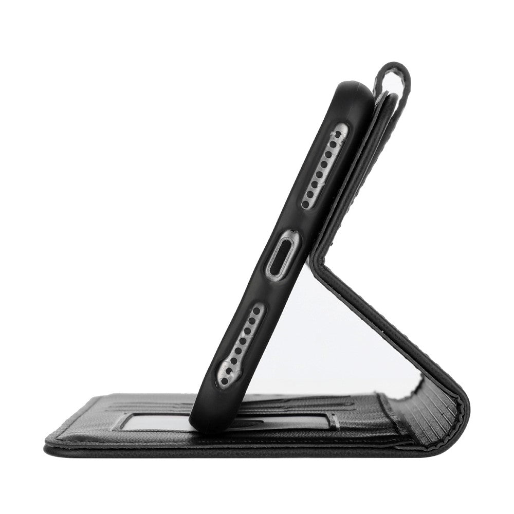 For iPhone 17 Pro Max Phone Cases Mandala Flower Leather Wallet Mobile Cover with Strap - Black