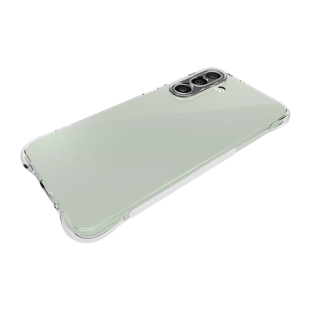 For Samsung Galaxy M56 5G TPU Case WANLONFENG WL2 Series 2.0mm Phone Cover with 2Pcs Tempered Glass Films - Transparent