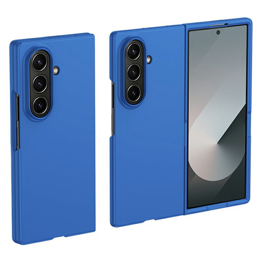 For Samsung Galaxy Z Fold7 5G Case Skin-Touch Texture Hard PC Folding Phone Cover - Dark Blue