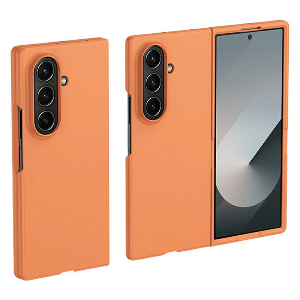 For Samsung Galaxy Z Fold7 5G Case Skin-Touch Texture Hard PC Folding Phone Cover - Orange
