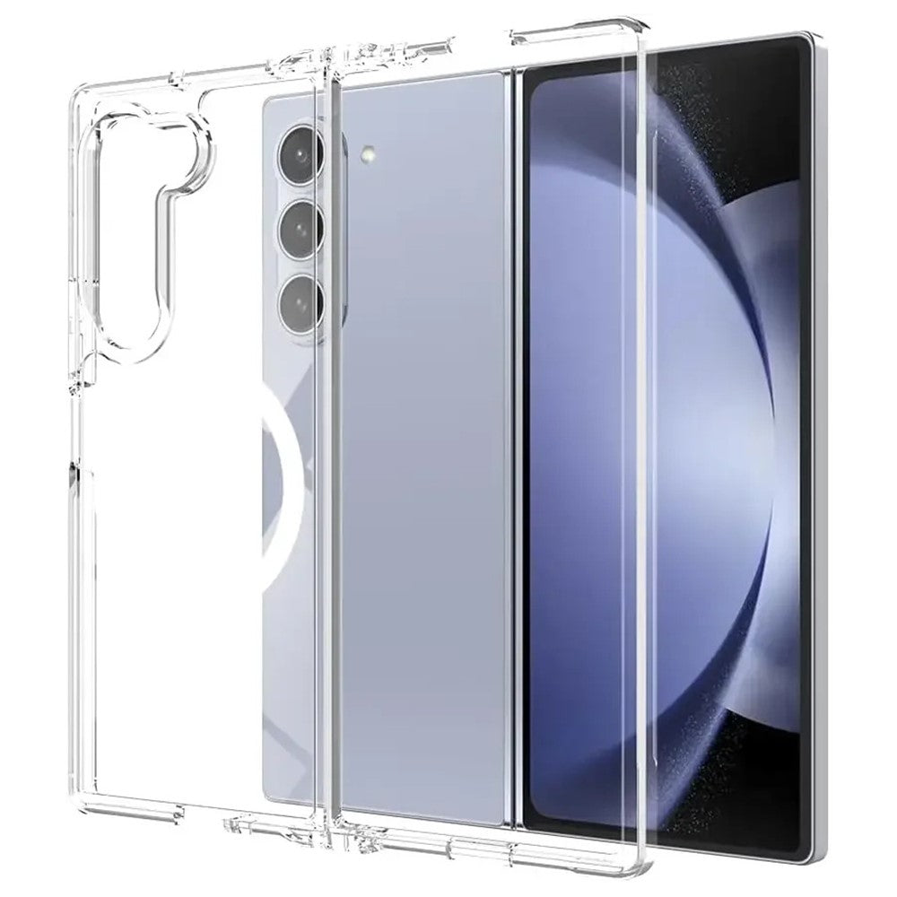 For Samsung Galaxy Z Fold7 5G Case Compatible with MagSafe TPU + Acrylic Clear Phone Cover