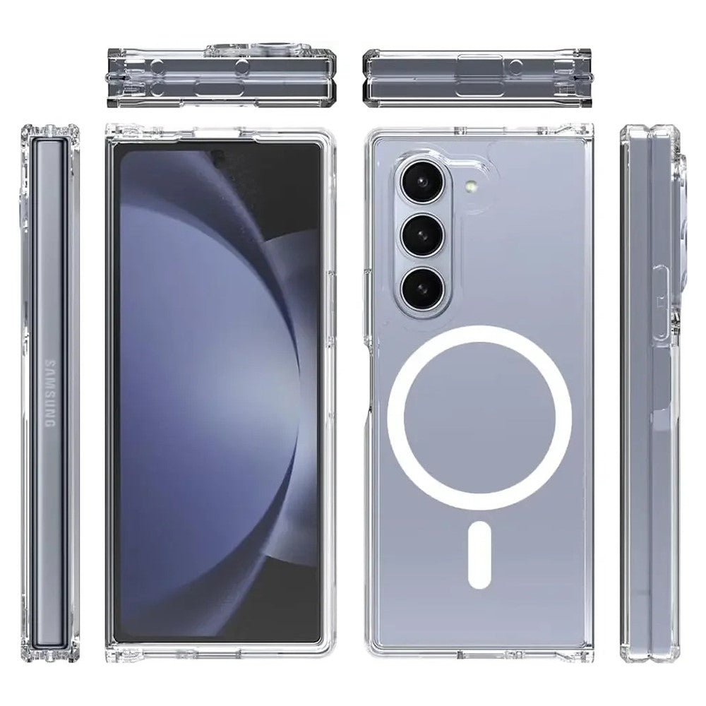For Samsung Galaxy Z Fold7 5G Case Compatible with MagSafe TPU + Acrylic Clear Phone Cover