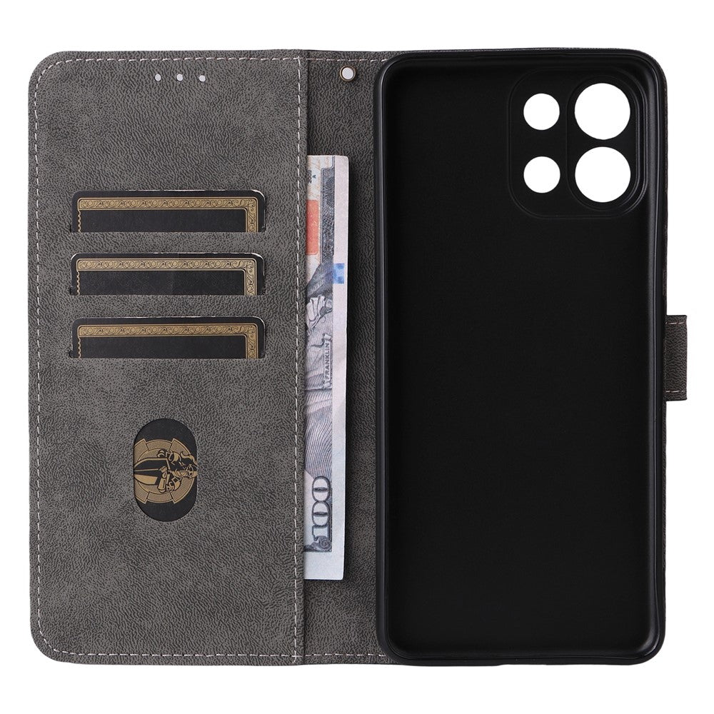 For Oppo K13 5G / 13x / K12s Case Wallet RFID Blocking PU Leather Phone Cover Stand with Strap - Black