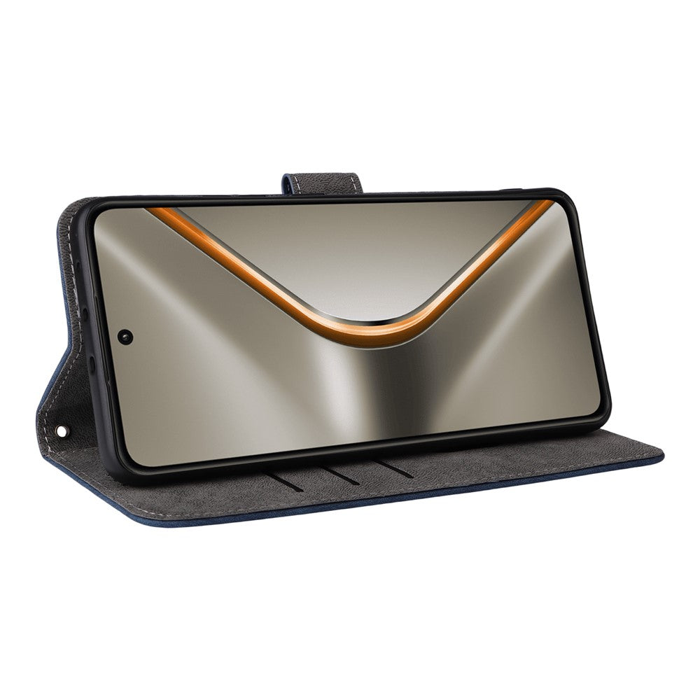 For Oppo K13 5G / 13x / K12s Case Wallet RFID Blocking PU Leather Phone Cover Stand with Strap - Blue