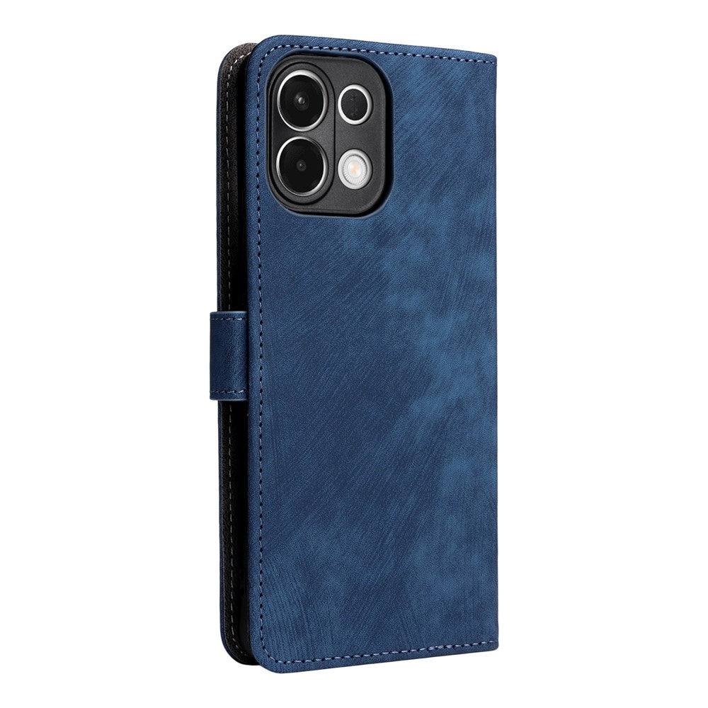 For Oppo K13 5G / 13x / K12s Case Wallet RFID Blocking PU Leather Phone Cover Stand with Strap - Blue