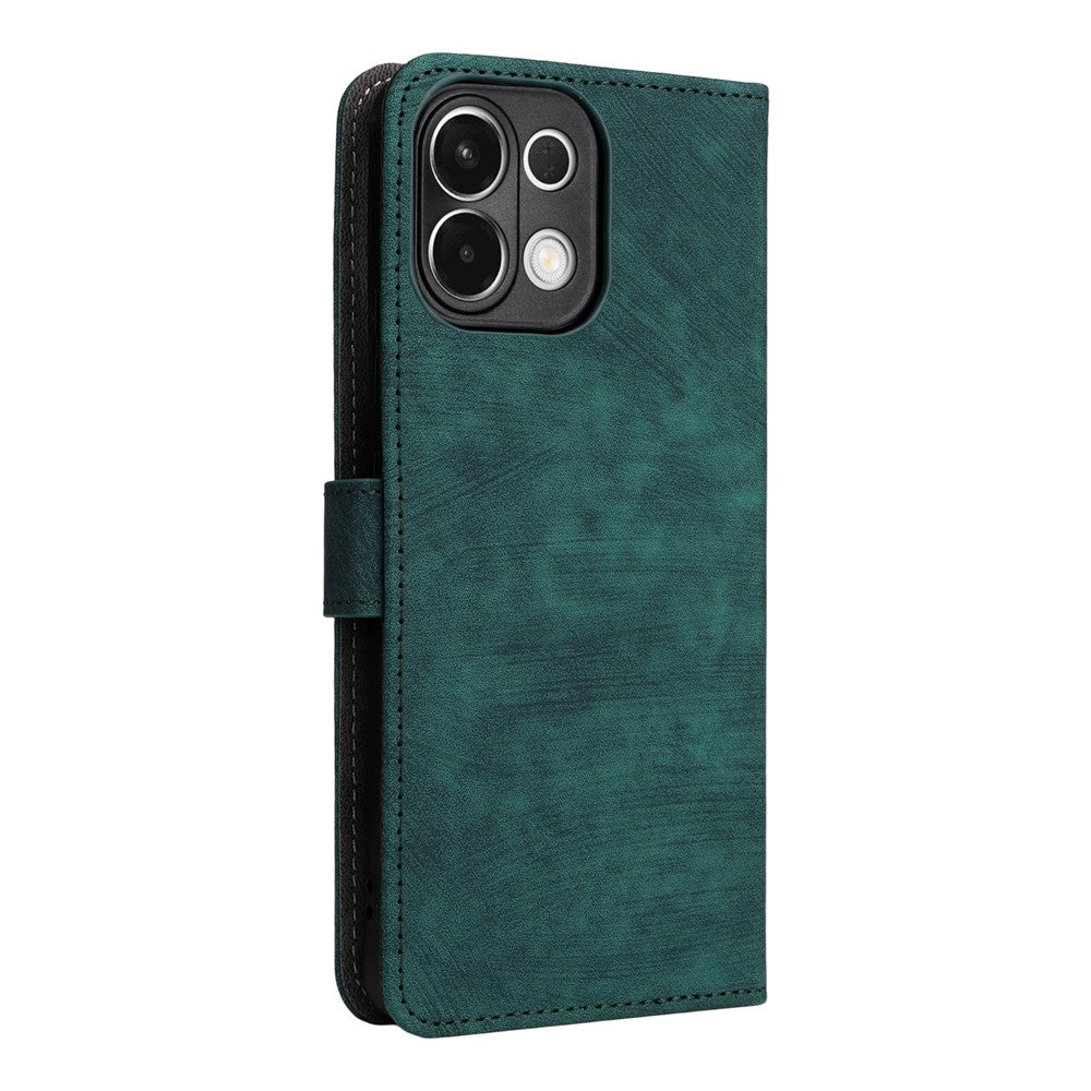 For Oppo K13 5G / 13x / K12s Case Wallet RFID Blocking PU Leather Phone Cover Stand with Strap - Green