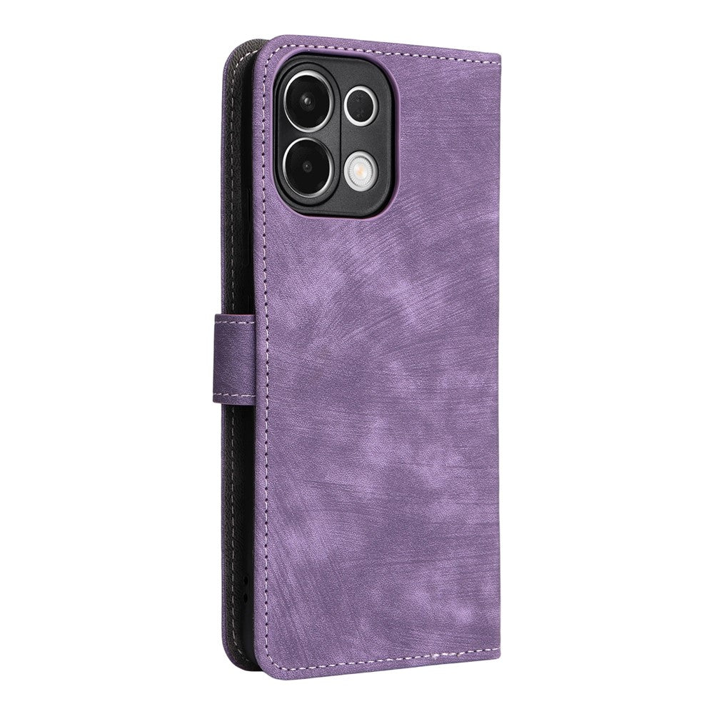 For Oppo K13 5G / 13x / K12s Case Wallet RFID Blocking PU Leather Phone Cover Stand with Strap - Purple