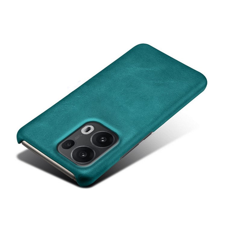For Oppo Reno13 Pro 5G Case Calf Texture PU Leather Hard PC Protective Phone Cover - Green