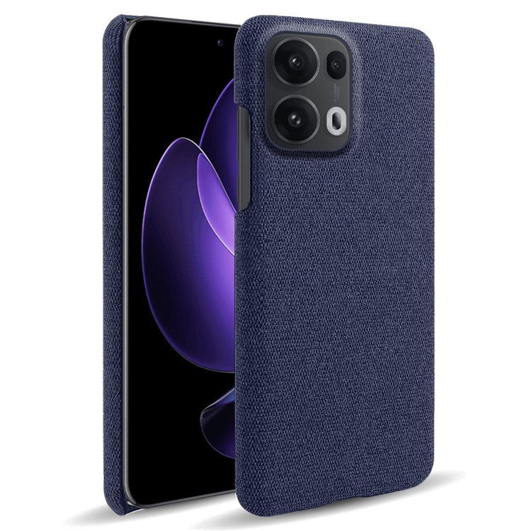 For Oppo Reno13 Pro 5G Phone Case Cloth Texture Anti-Scratch Protective PC Back Cover - Blue