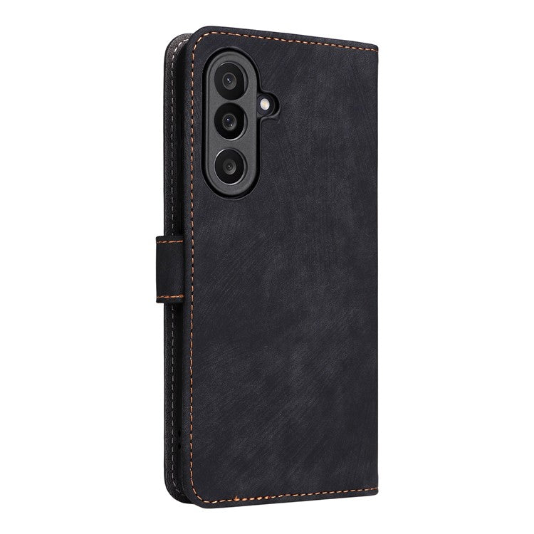For Samsung Galaxy M56 5G Case Wallet RFID Blocking PU Leather Phone Cover Stand with Strap - Black