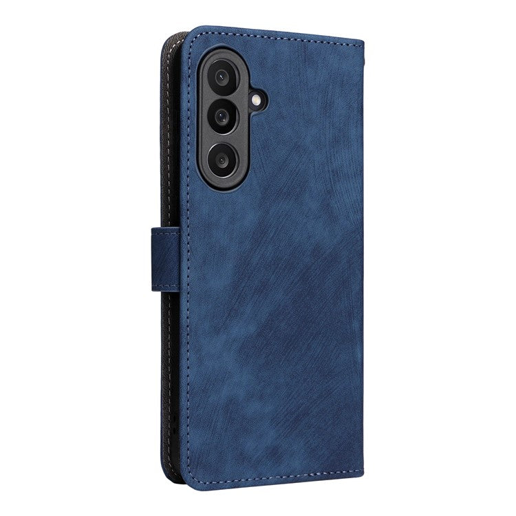 For Samsung Galaxy M56 5G Case Wallet RFID Blocking PU Leather Phone Cover Stand with Strap - Blue