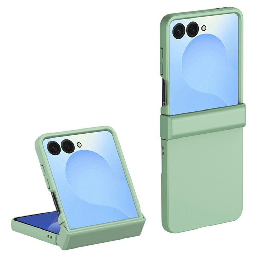 For Samsung Galaxy Z Flip7 5G Case Hinge Protection Skin-Touch PC Phone Cover - Mint Green