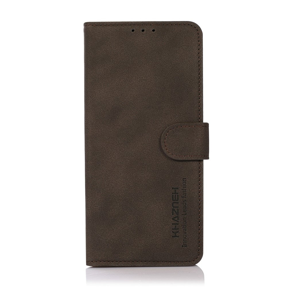 KHAZNEH For iPhone 17 Pro Max Case PU Leather Wallet Stand Phone Cover - Brown