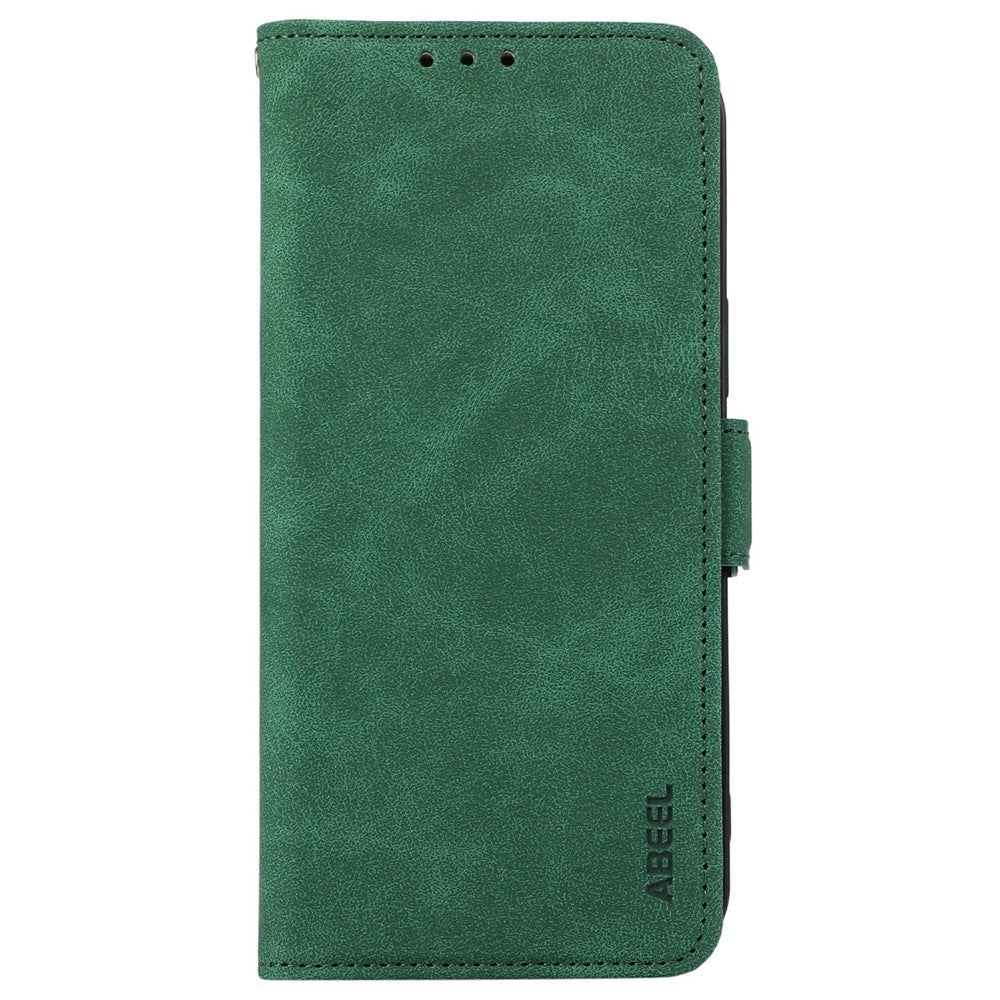 ABEEL For iPhone 17 Pro Max Case PU Leather Folio Stand View RFID Blocking Phone Cover - Green