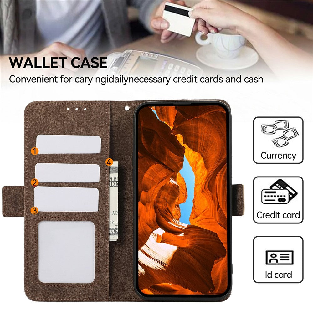 ABEEL For iPhone 17 Pro Max Case PU Leather Folio Stand View RFID Blocking Phone Cover - Brown