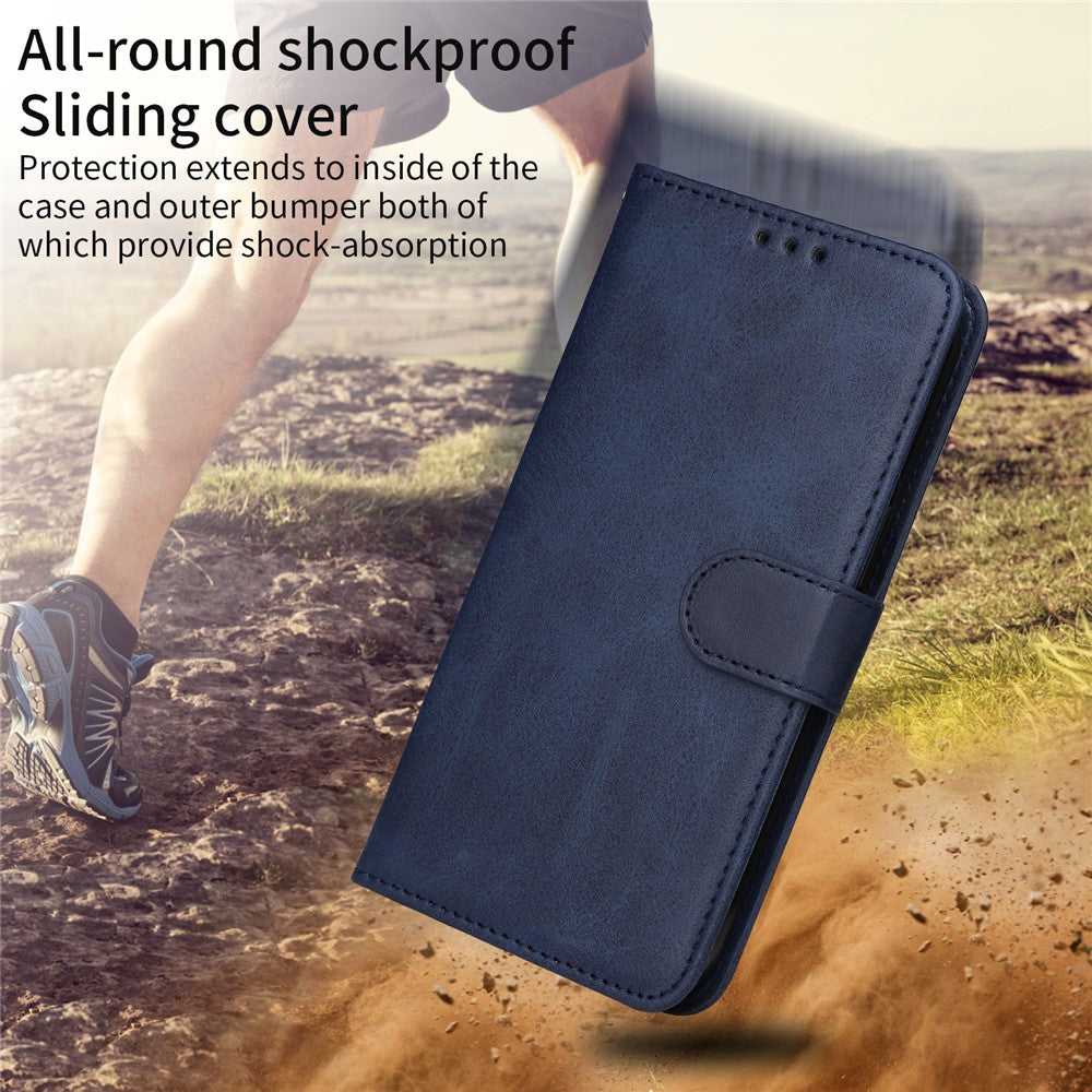 For iPhone 17 Pro Max Case Wallet PU Leather Folio Flip Phone Cover - Blue