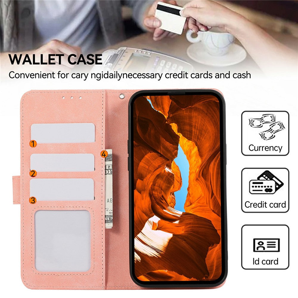 ABEEL For iPhone 17 Pro Max Case Color Splicing Leather Flip Phone Cover RFID Blocking - Pink