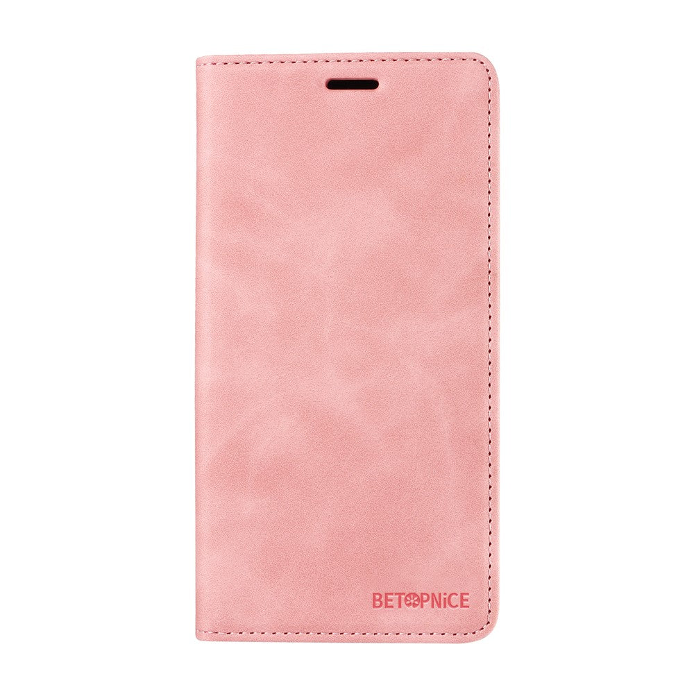 For iPhone 17 Pro Max Case BETOPNICE Magnetic Closure RFID Blocking Wallet Stand Leather Phone Cover - Pink