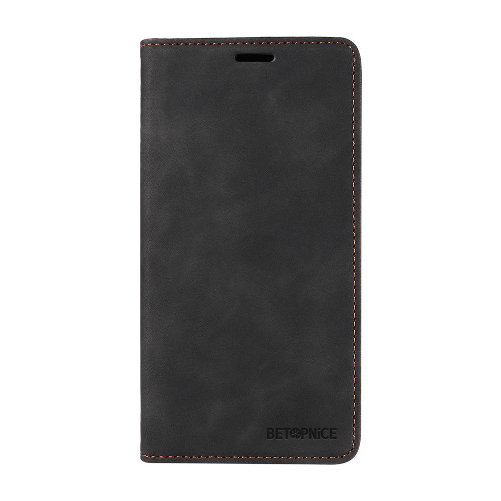 For iPhone 17 Pro Max Case BETOPNICE Magnetic Closure RFID Blocking Wallet Stand Leather Phone Cover - Black