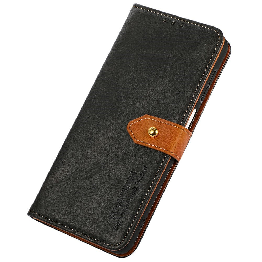 KHAZNEH For iPhone 17 Pro Max Wallet Phone Case Stand Leather Flip Cover - Black
