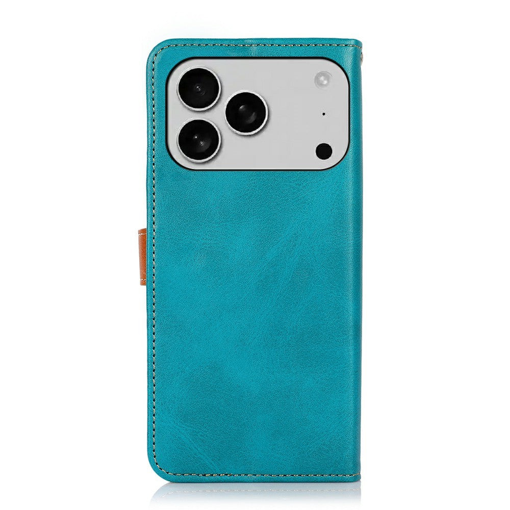KHAZNEH For iPhone 17 Pro Max Wallet Phone Case Stand Leather Flip Cover - Blue