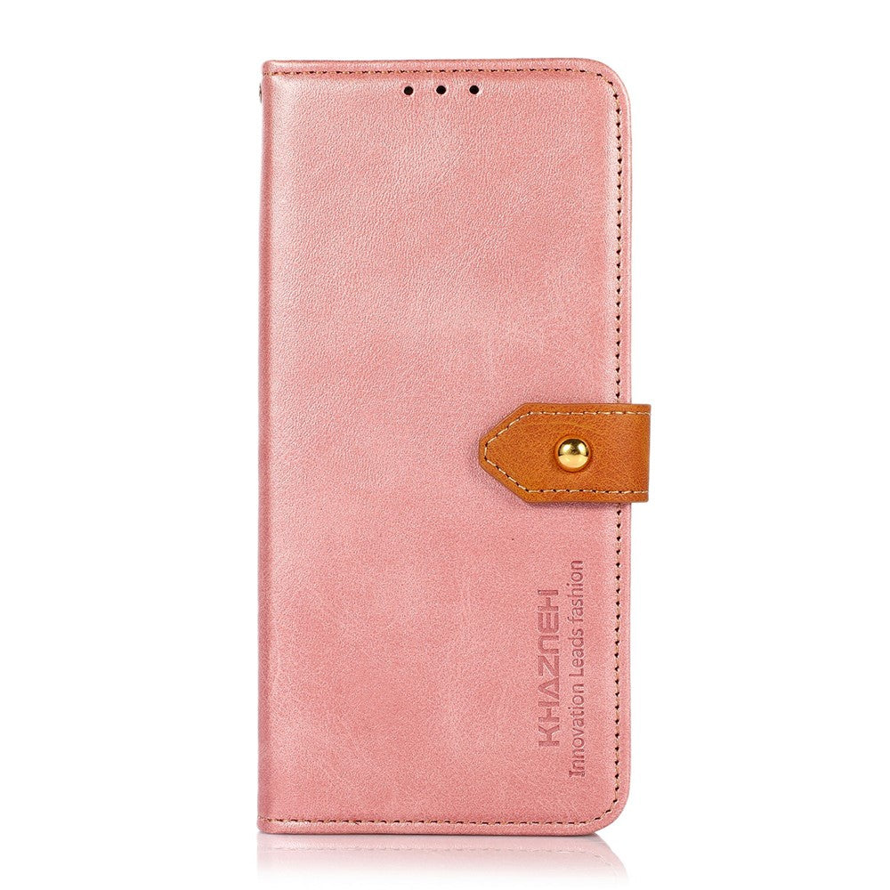 KHAZNEH For iPhone 17 Pro Max Wallet Phone Case Stand Leather Flip Cover - Rose Gold