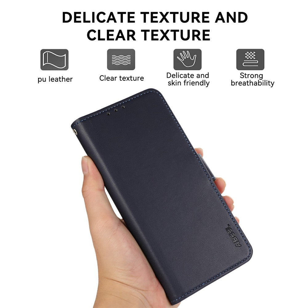 ABEEL For iPhone 17 Pro Max Case Leather Phone Cover with RFID Blocking Wallet - Blue