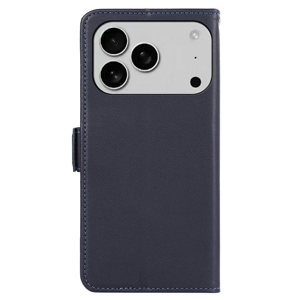 ABEEL For iPhone 17 Pro Max Case Leather Phone Cover with RFID Blocking Wallet - Blue